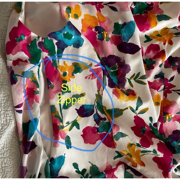 Jessica London Sleeveless V Neck Midi Length Floral Print Dress SZ 28W - Picture 8 of 11